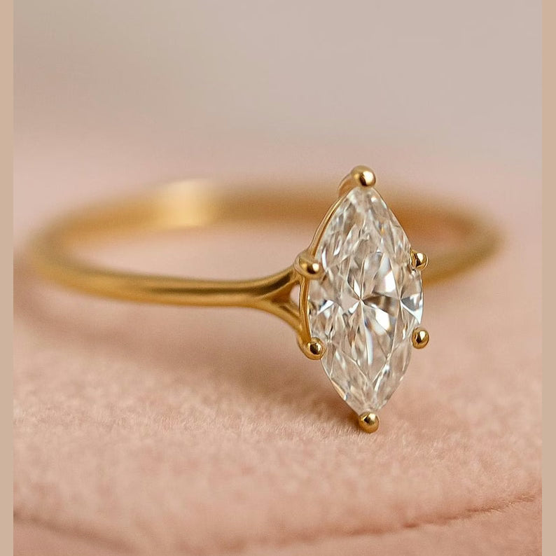 Marquise Cut Moissanite Women's Ring